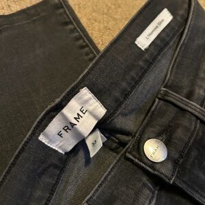 Frame Denim Mens Faded Black Skinny Jeans